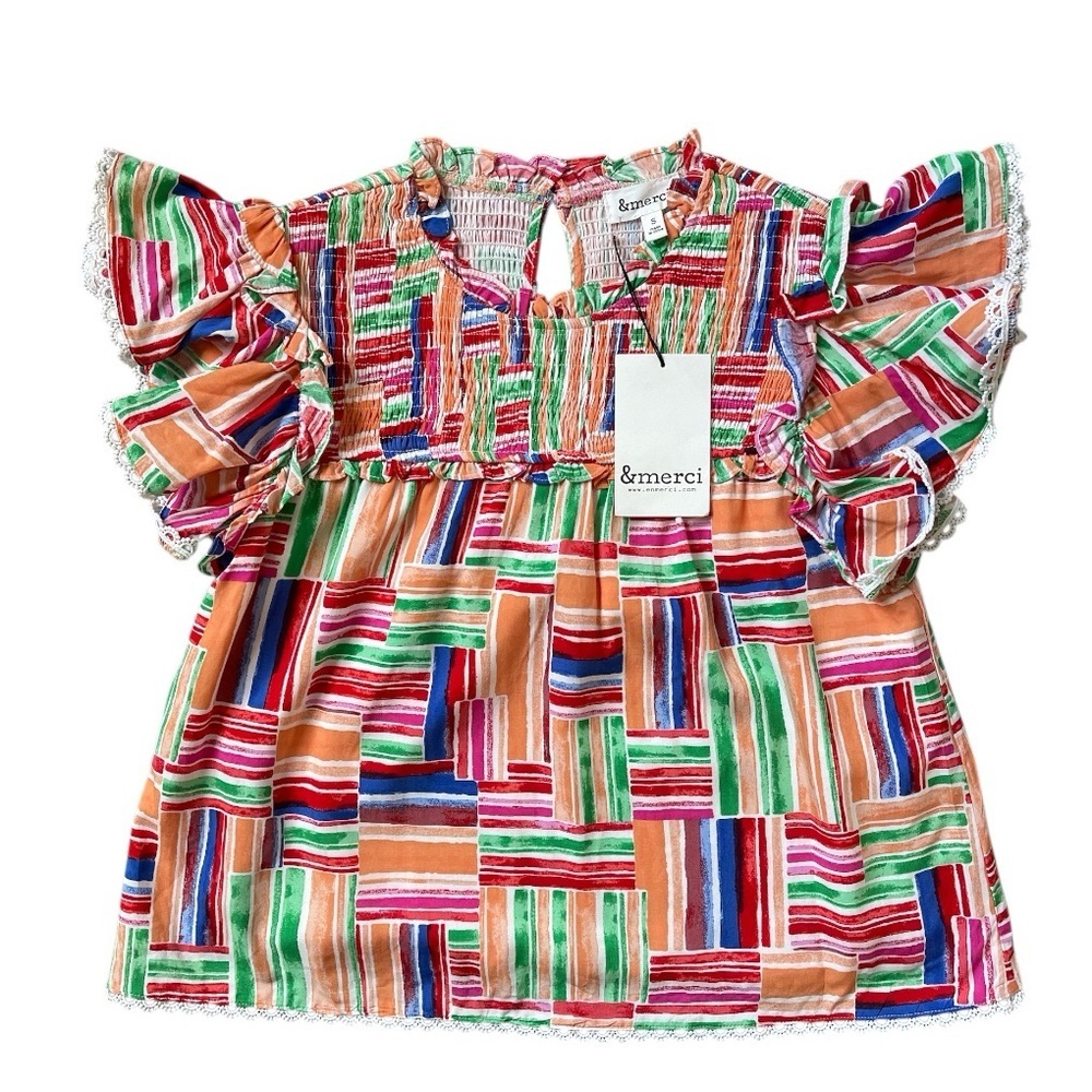 EnMerci Multicolor Striped Top - Picture 2 of 5